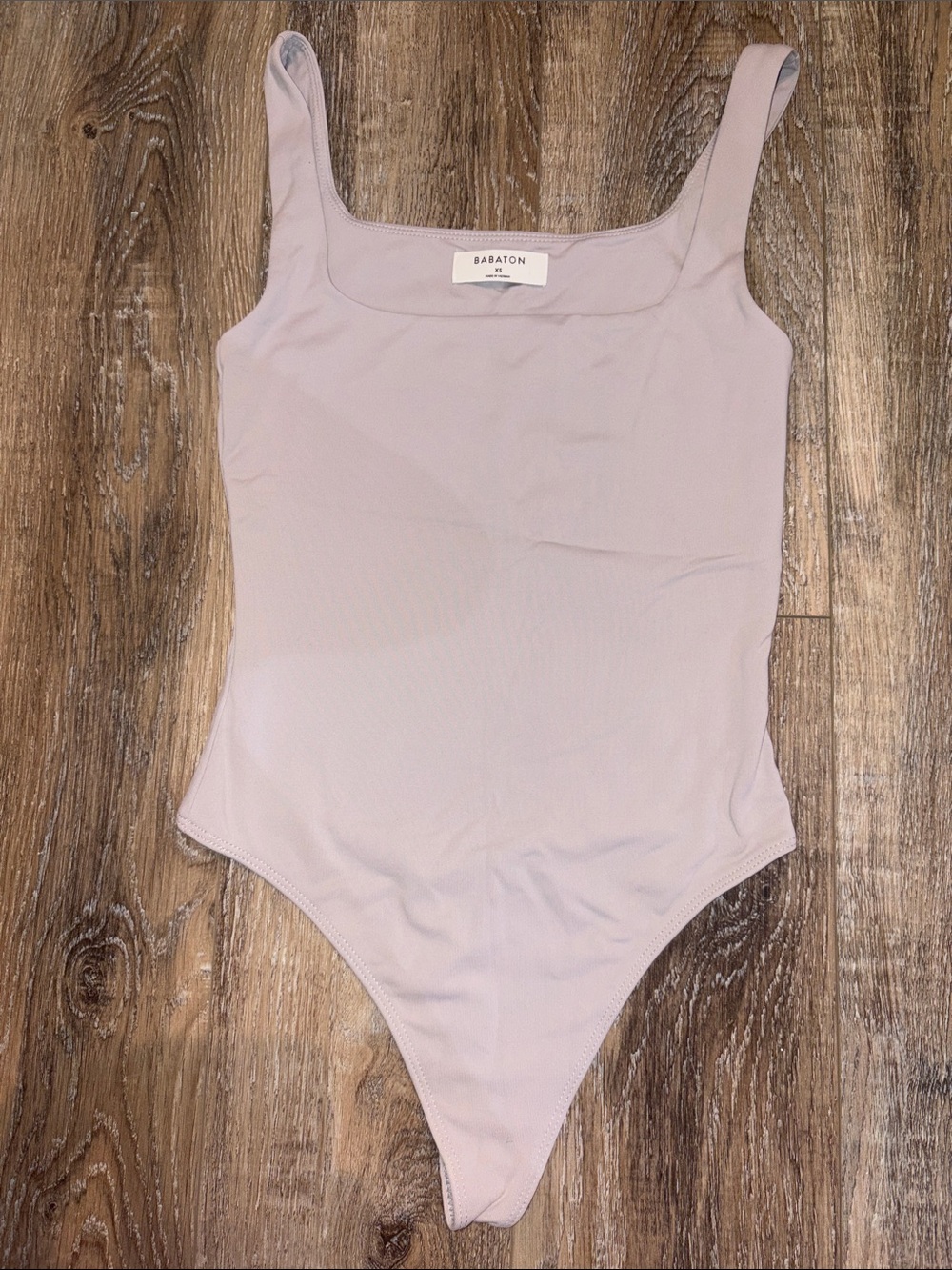 Babaton Lilac Square-Neck Tank Bodysuit